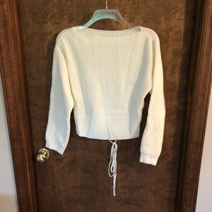 White crop sweater